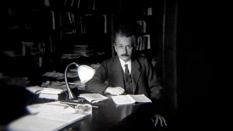 Chasing Einstein - Albert Einstein in his Berlin office in 1919